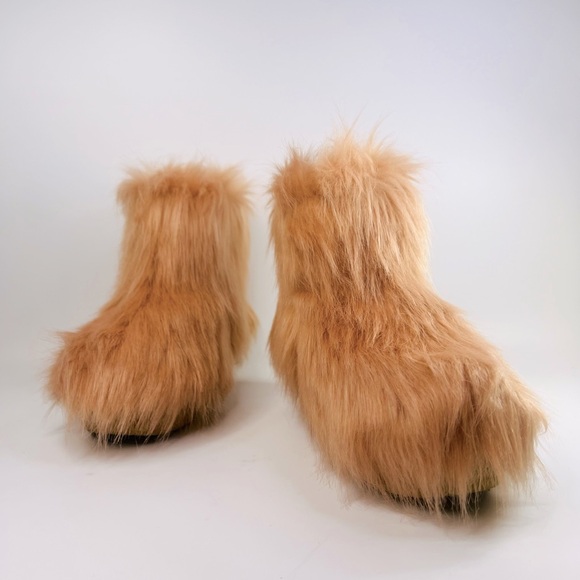 Jeffrey Campbell Platform Derby Pink Faux Fur Bootie - Picture 8 of 14